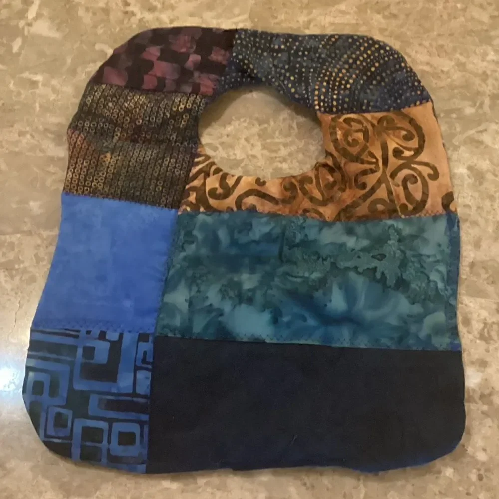 NWOT. Hand Crafted Quilted Reversible Baby Bib $12 ea. or 3/$25